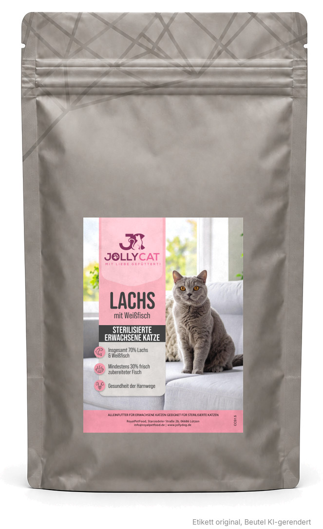 JollyCat Lachs mit Weißfisch für sterilisierte Katzen