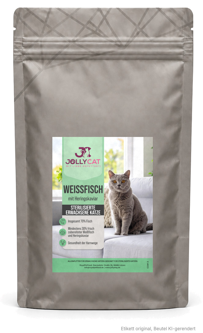 JollyCat Weißfisch mit Heringskaviar für sterilisierte Katzen
